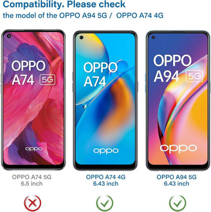 Panzer Schutzglas Oppo A74 4G A94 5G 9H Härte 0.33mm Ultra-klar
