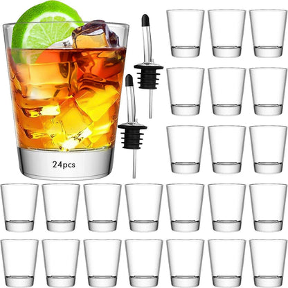 24er Set Schnapsgläser 60ml Rock Schnaps Shotgläser Wodka Tequila