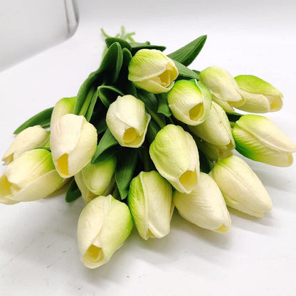 20 Stück Künstliche Tulpen Hochzeitssträuße PU Blumen