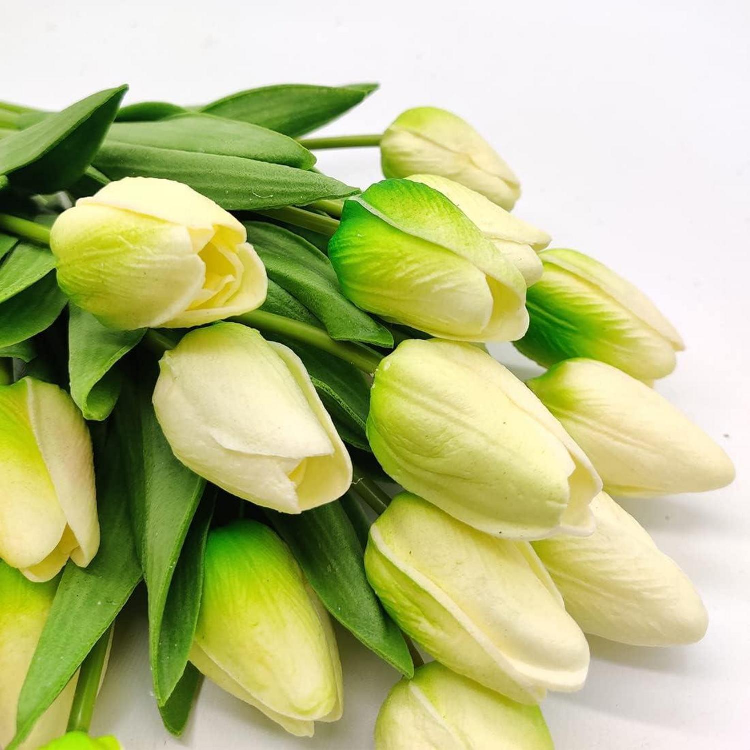 Künstliche Tulpen Hochzeitssträuße Blumen für Dekoration 20 Stück