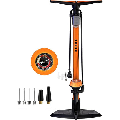 Hochdruck Fahrradpumpe mit Manometer für Rennrad MTB
