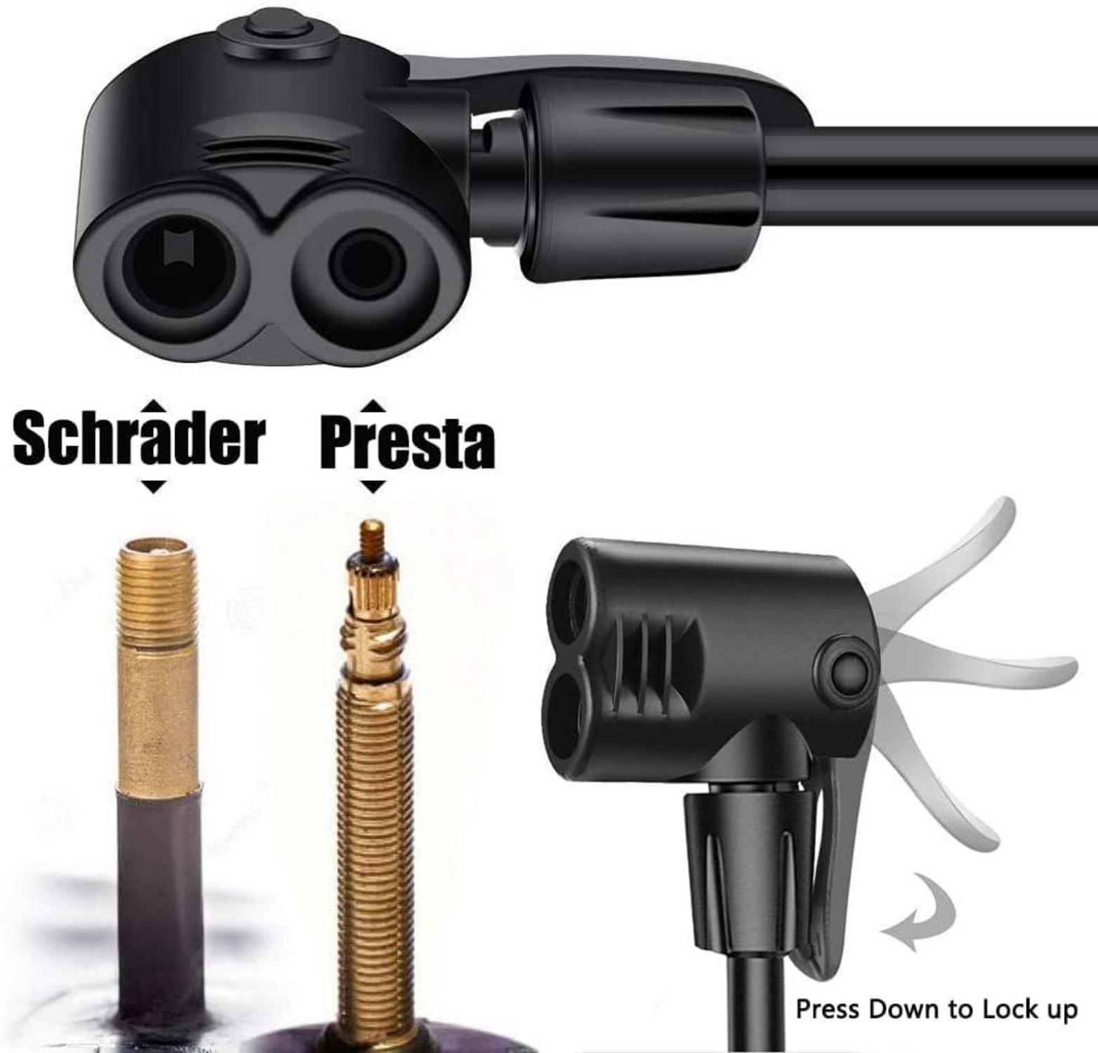 Hochdruck Fahrradpumpe mit Manometer für Rennrad MTB