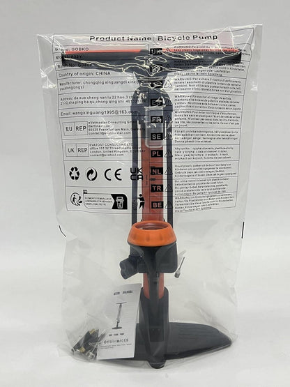 Hochdruck Standpumpe Fahrradpumpe mit Manometer Presta Schrader 160 Psi