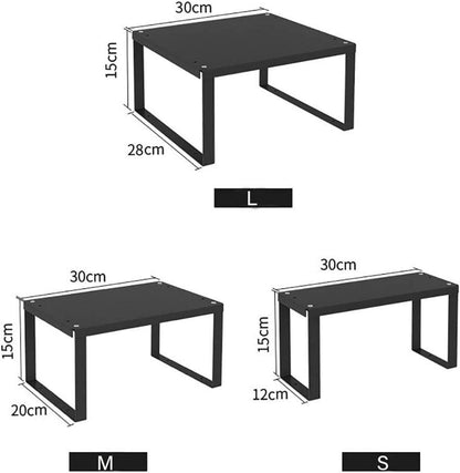 Schrankregal Stapelbar Edelstahl Küchenregal Organizer Küche 30x12x15cm