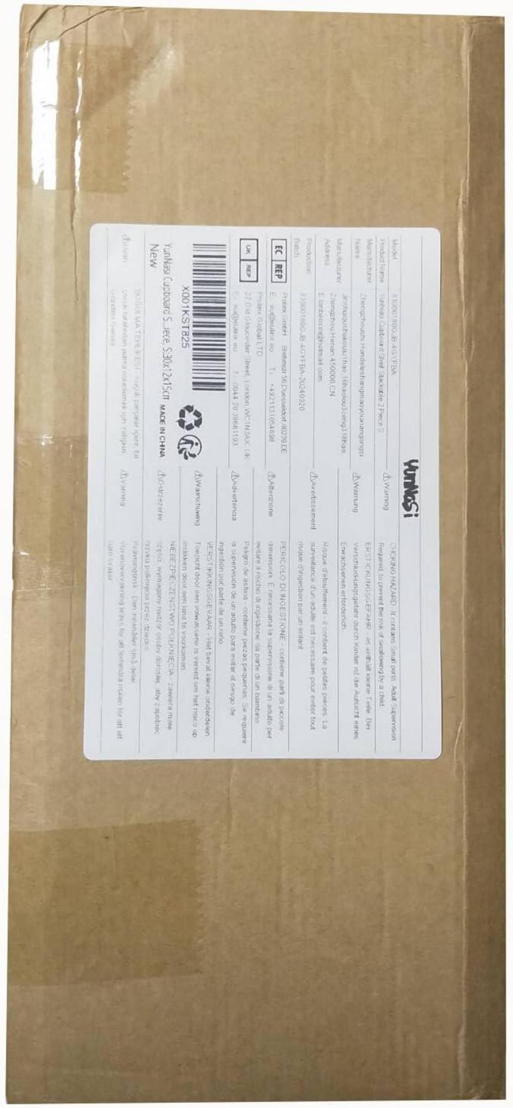 YunNasi Schrankregal Stapelbar Edelstahl Küchenregal Organizer 2 Stück 30x12x15cm