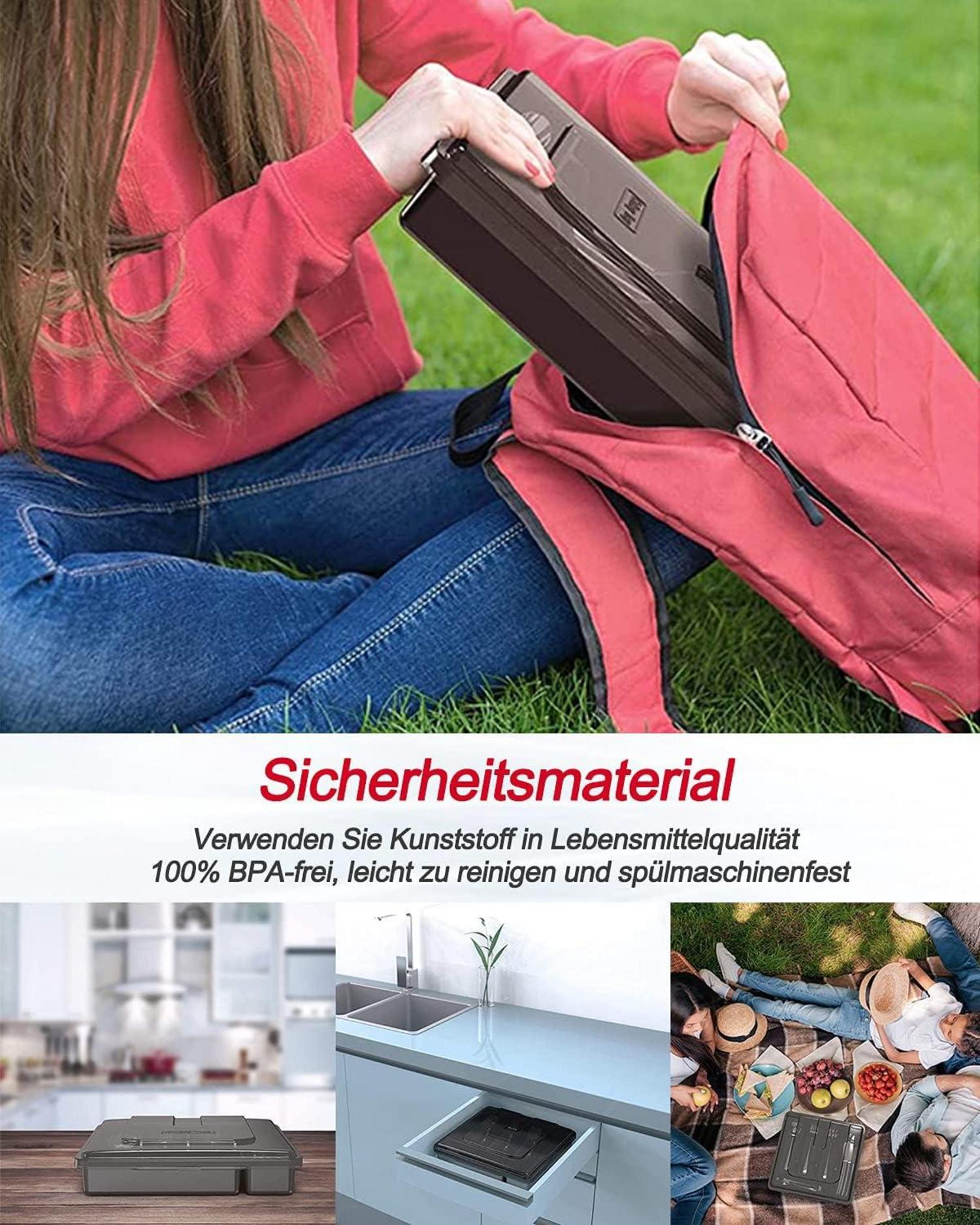 Besteckbox mit Deckel für Camping und Reisen, Tragbare Besteckaufbewahrung