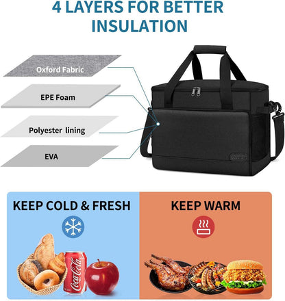 Lubardy Kühltasche 30L Wasserdicht, Faltbar, Groß; Picknicktasche, Thermotasche, Isoliertasche