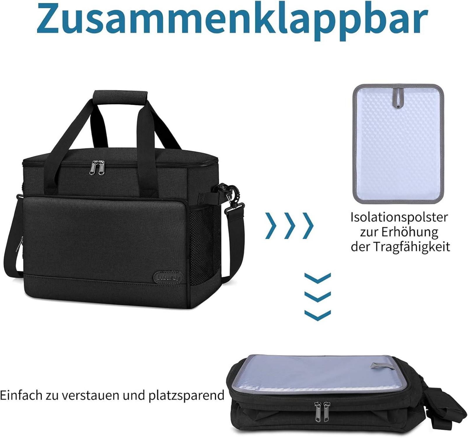 Kühlbox 30L Groß Faltbar Isoliertasche Thermotasche Wasserdicht