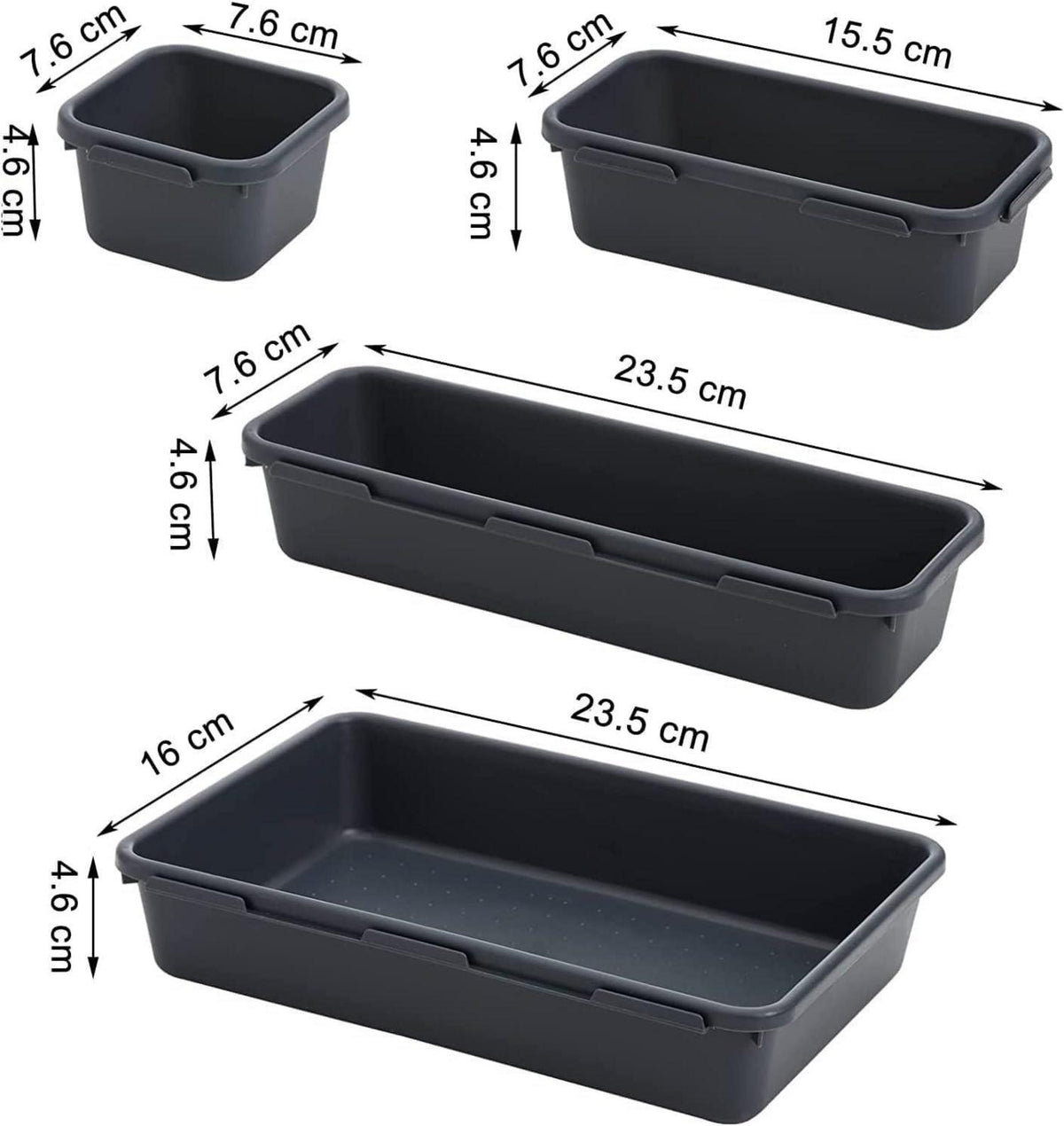 Schubladen Organizer 42-teilig für Kosmetik Schreibtisch