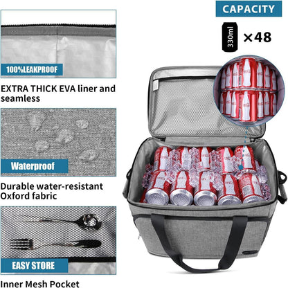 Große Faltbare Kühlbox Picknicktasche Thermotasche 30L Isoliertasche