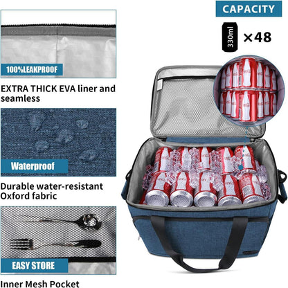 Kühltasche Groß Faltbar Thermotasche Wasserdicht 30L Isoliertasche