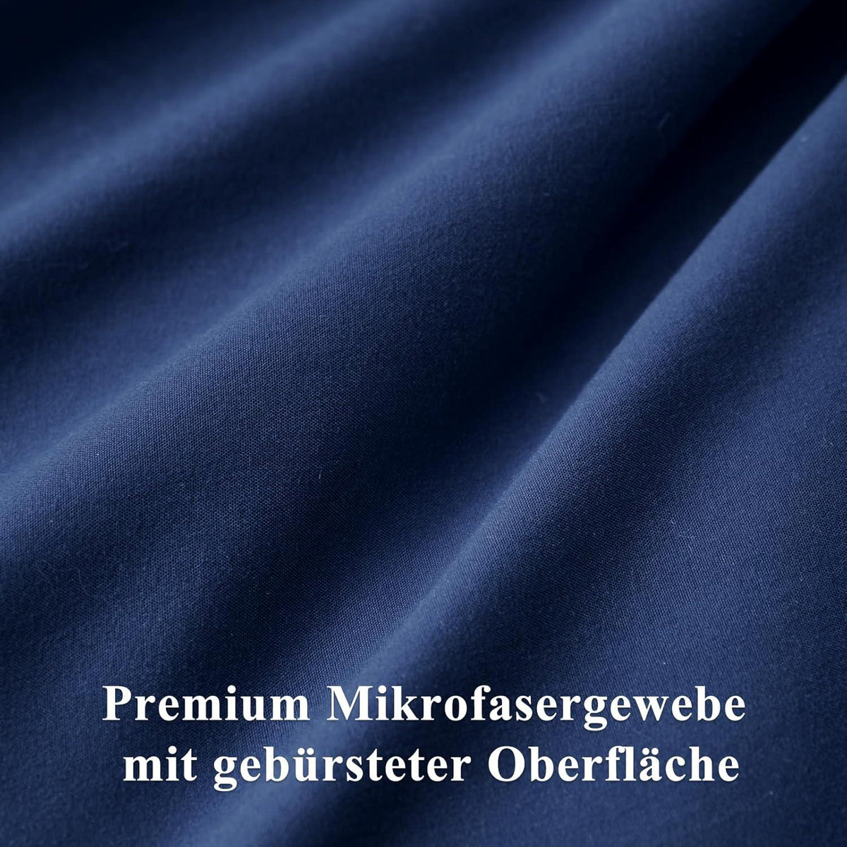 Blauer Kissenbezug 50x50 2er Set Mikrofaser Weich Reißverschluss