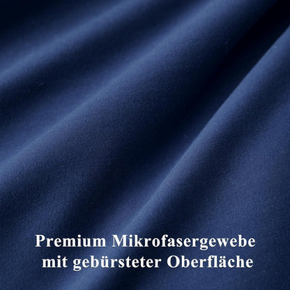 Blauer Kissenbezug 50x50 2er Set Mikrofaser Weich Reißverschluss