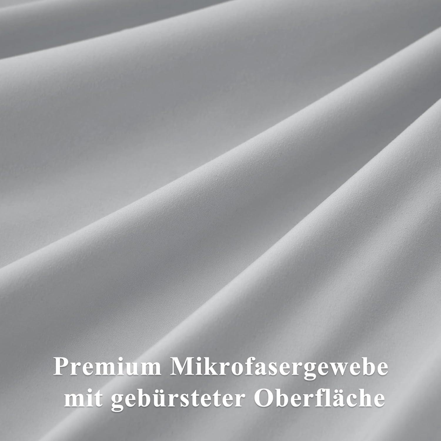 Kissenbezug 50x50 Hellgrau 2er Set Reißverschluss Mikrofaser Soft