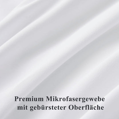 Kissenbezug 50x50 Set Weiß Mikrofaser Reißverschluss - Weich & Atmungsaktiv