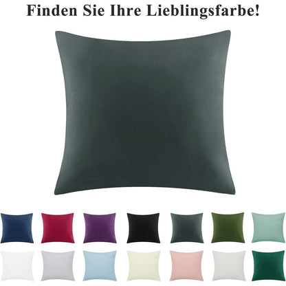 Kissenbezug 40x40 Anthrazit 2er Set Mikrofaser