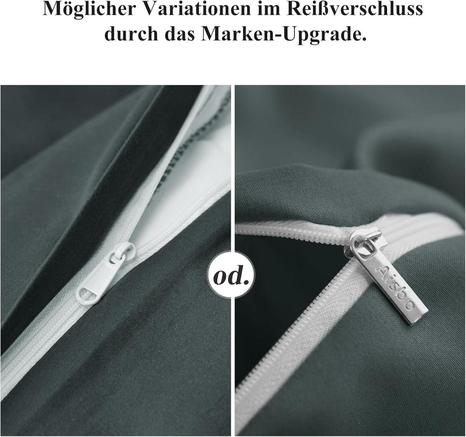 Kissenbezug 40x40 Anthrazit 2er Set Mikrofaser Weich Reißverschluss