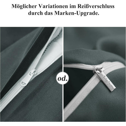 Hochwertige 2er Set Kissenbezüge 50x50 Anthrazit Mikrofaser