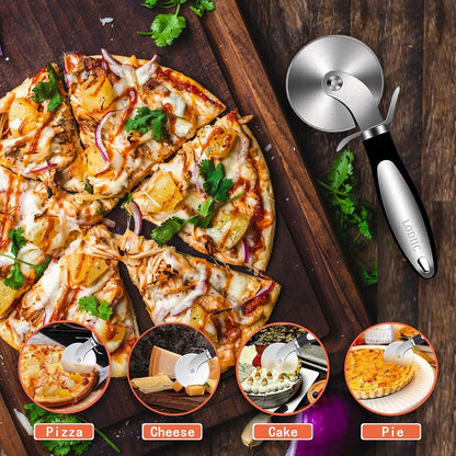Hochwertiger Pizzaschneider aus Edelstahl Fingerschutz