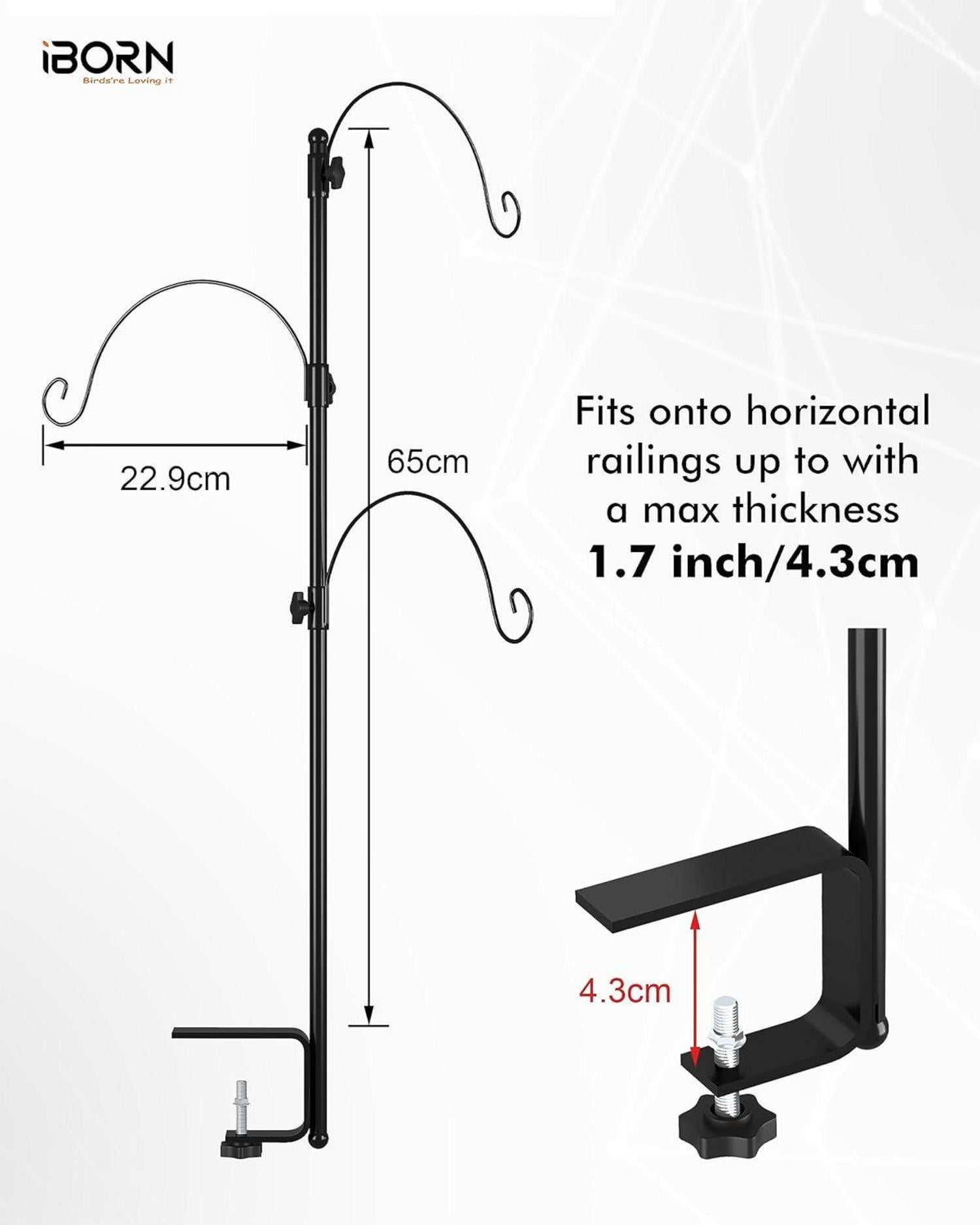 Vogelfutterspender Metall Futterstation Terrasse Aufhängen 65cm