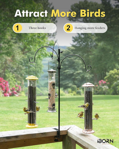Vogelfutterspender für Deckhaken aus Metall 65cm Terrasse Balkon