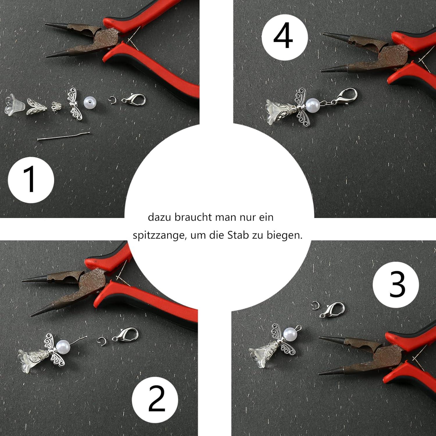 DIY Schutzengel Schlüsselanhänger Set 50 Stück Engel Charme Perlen Hochzeit DIY