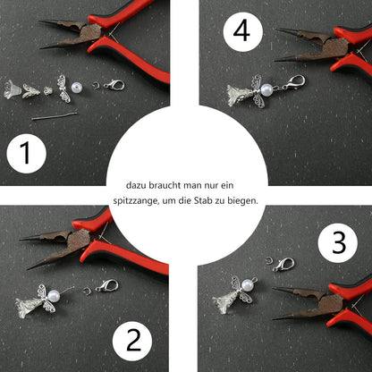 DIY Schutzengel Schlüsselanhänger Set 50 Stück Engel Charme Perlen Hochzeit DIY