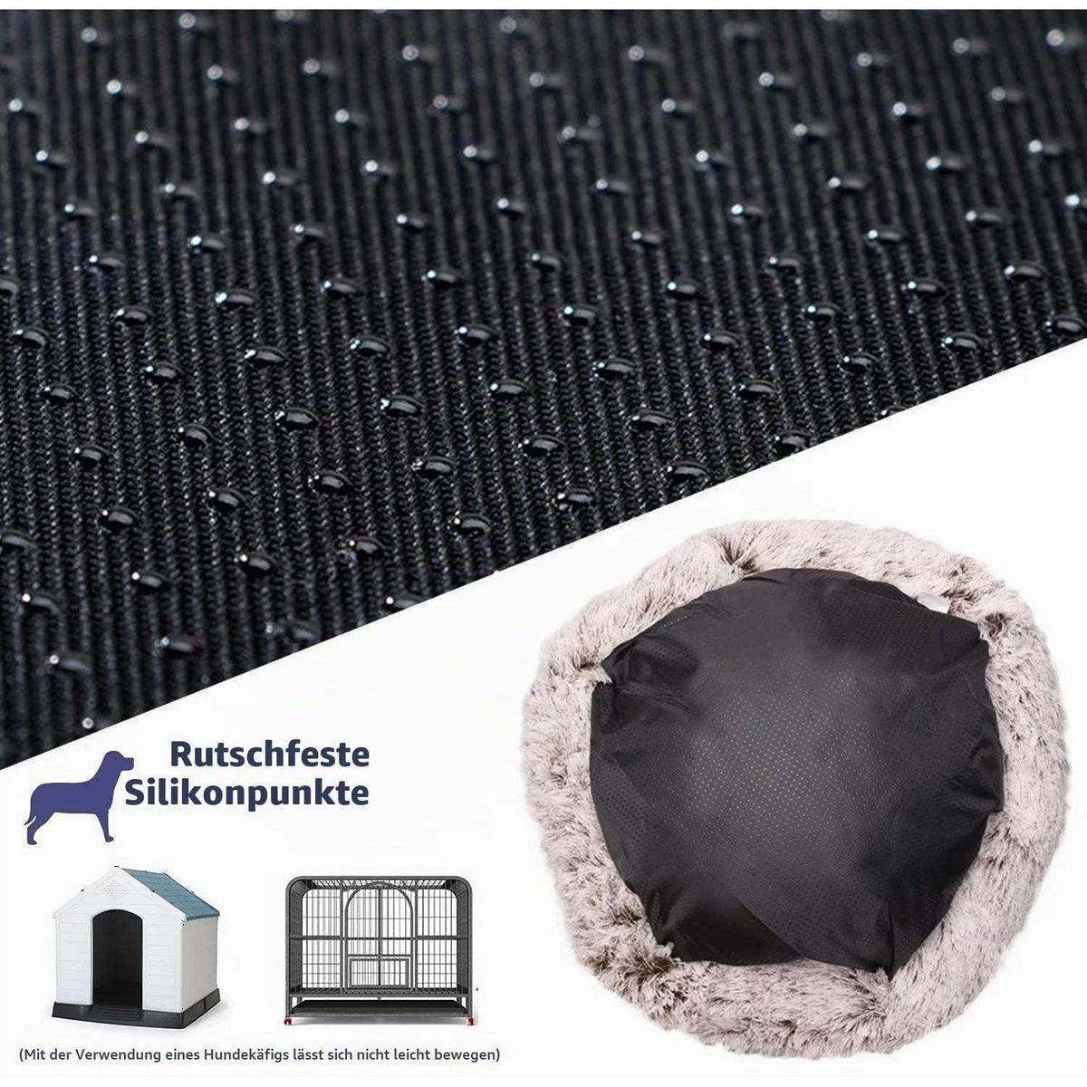 Flauschiges Hundebett Orthopädisch Grün 120cm