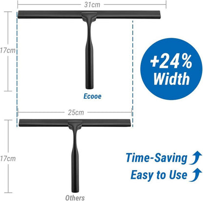 ecooe Edelstahl Duschwischer 31cm Schwarz Ohne Bohren mit