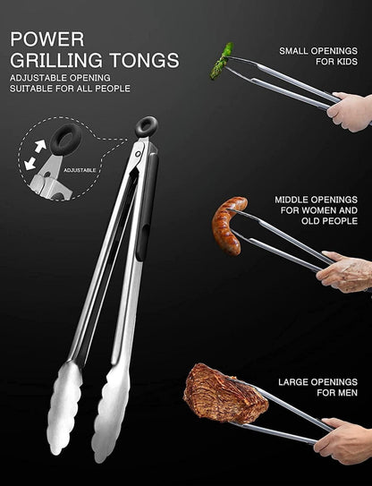 Grillbesteck Set Edelstahl für Männer BBQ Geschenk Set 21 Teile