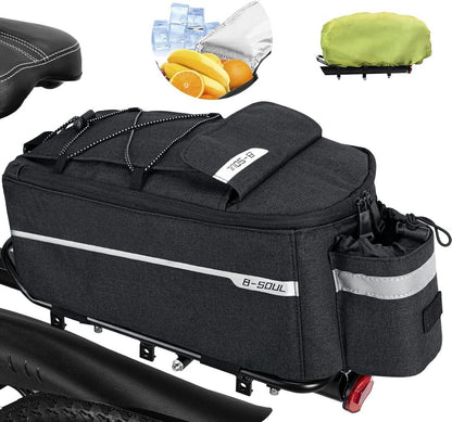 Fahrrad Gepäckträgertasche 10L Isoliert Wasserdicht mit Regenschutz