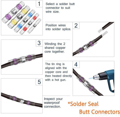 210 Stück Schrumpf Lötverbinder Set - Sopoby Welding Connector Kit - Für
