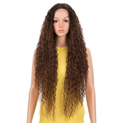 Lockige Lace Front Perücke 70cm – Kunsthaar Perücke mit Babyhaar