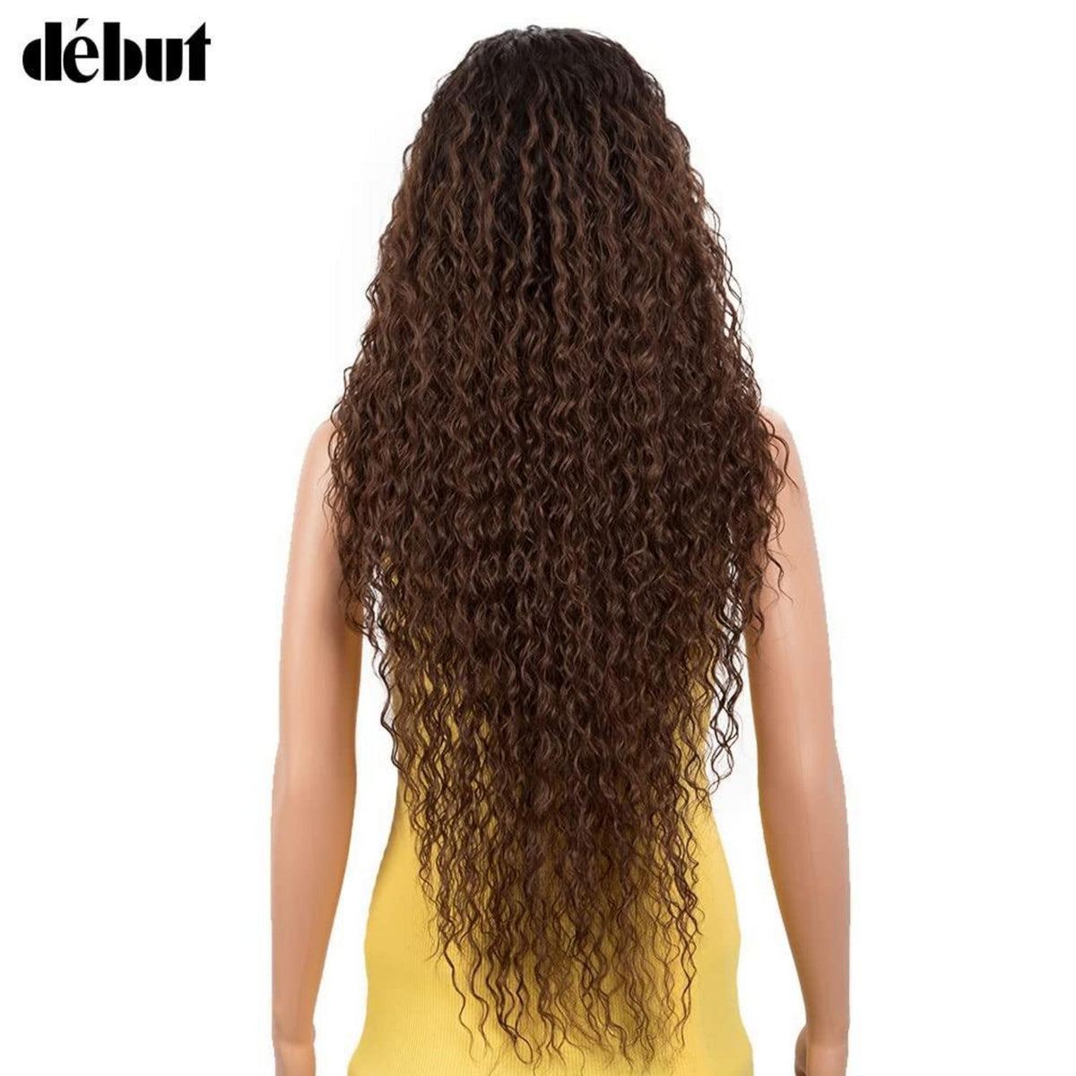 Lockige Lace Front Perücke 70cm – Kunsthaar Perücke mit Babyhaar