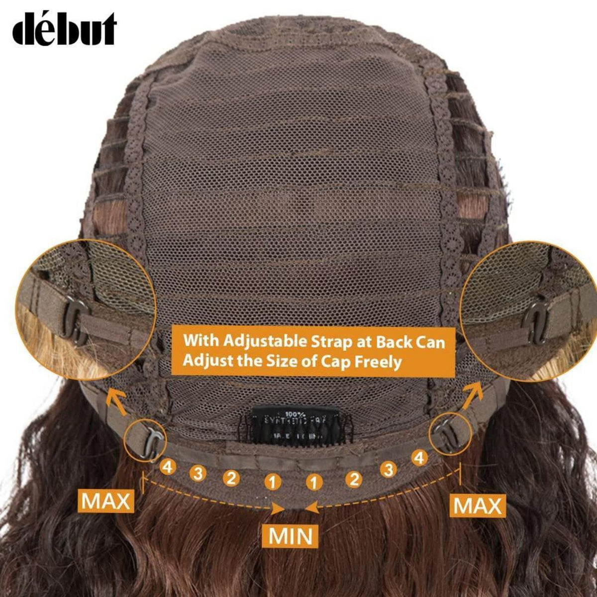 Lockige Lace Front Perücke 70cm – Kunsthaar Perücke mit Babyhaar
