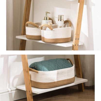 Aufbewahrungskorb 3er Pack Baumwollseil Geflochten Organizer Griffe