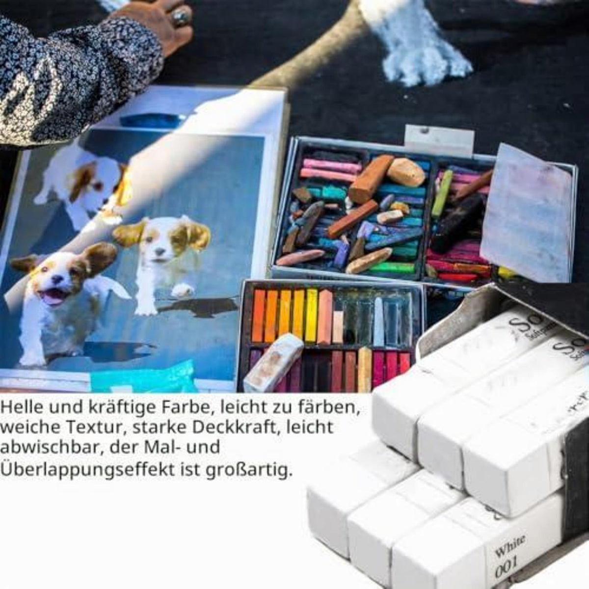 6x Weiche Pastellkreide Set – Künstlerqualität zum Zeichnen