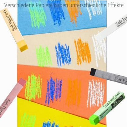 6x Weiche Pastellkreide Set – Künstlerqualität zum Zeichnen