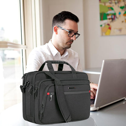 17,3 Zoll Laptop Umhängetasche Wasserabweisend Schwarz