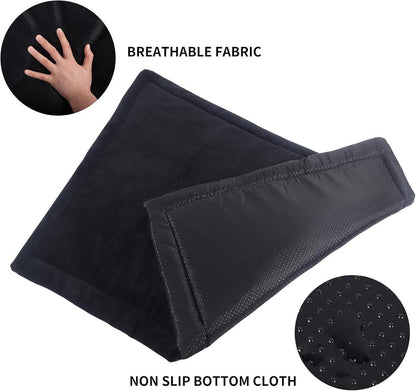 IEUUMLER Hundematte Weiches Hundebett Rutschfest Waschbar Plüsch Wärmematratze 74*53cm Black