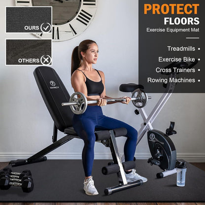Fitnessmatte rutschfest extra dick für Laufband und Heimtraining