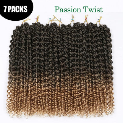 7er Pack Passion Twist Häkelhaar 12 Zoll Wasserwellen