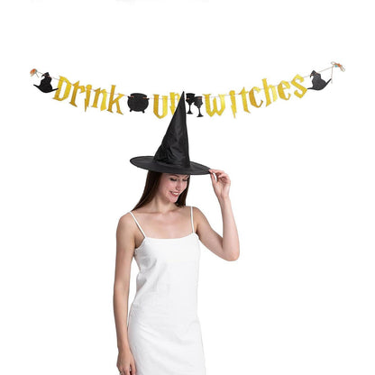 JOYIN 12 Stück Schwarze Hexenhut Dekoration für Halloween