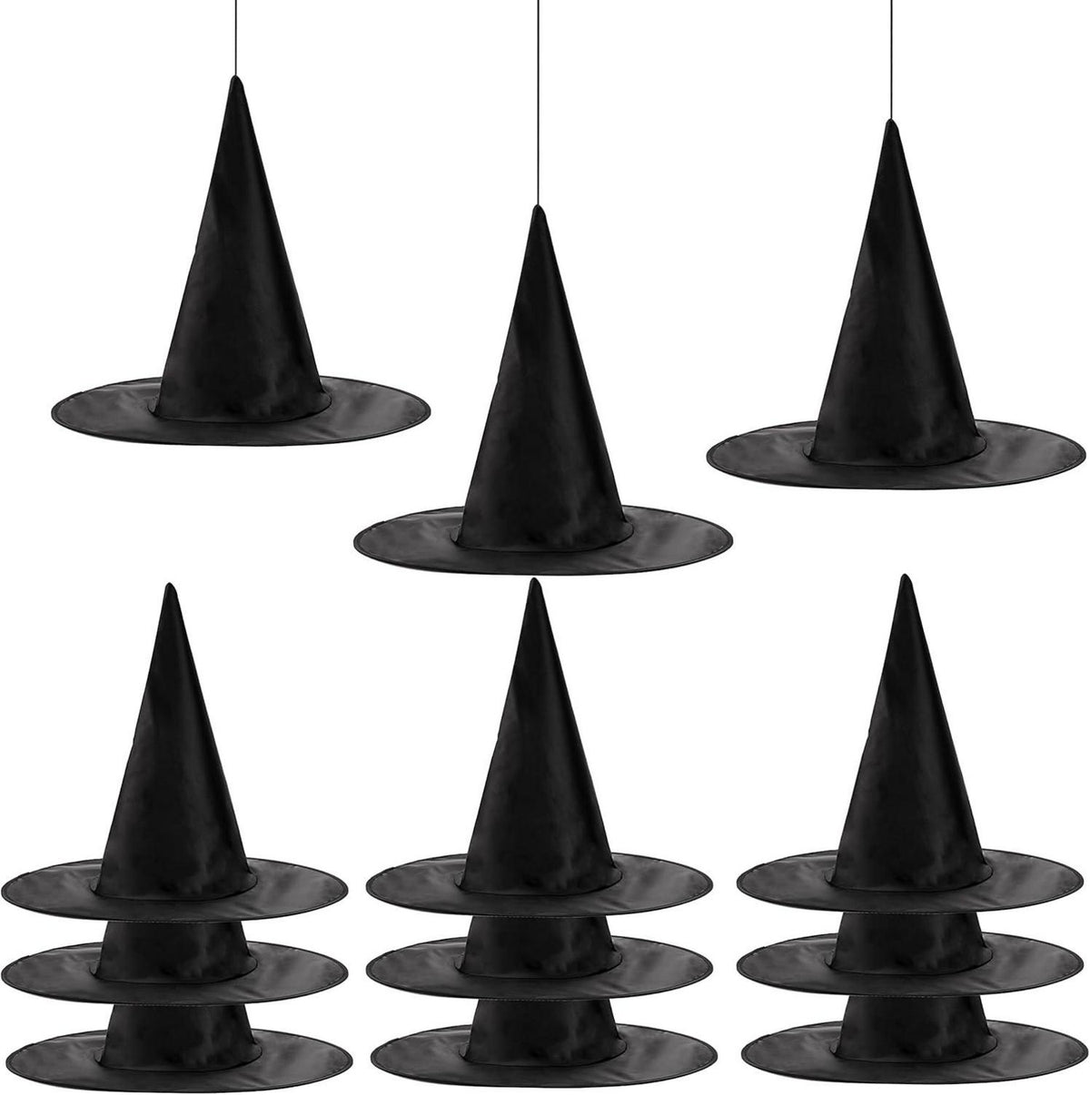Halloween Hexenhut Dekoration Set 12 Stück Schwarzes Zubehör Cosplay