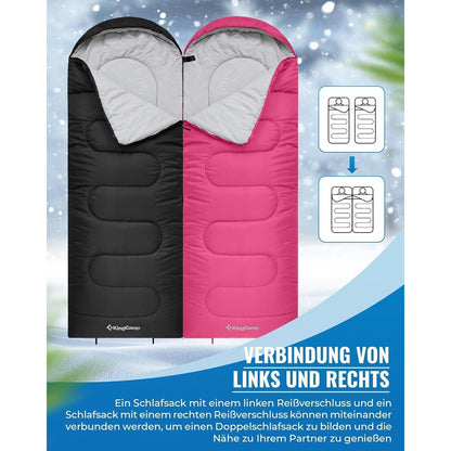 KingCamp Schlafsack Outdoor Ultraleicht 3-4 Jahreszeiten