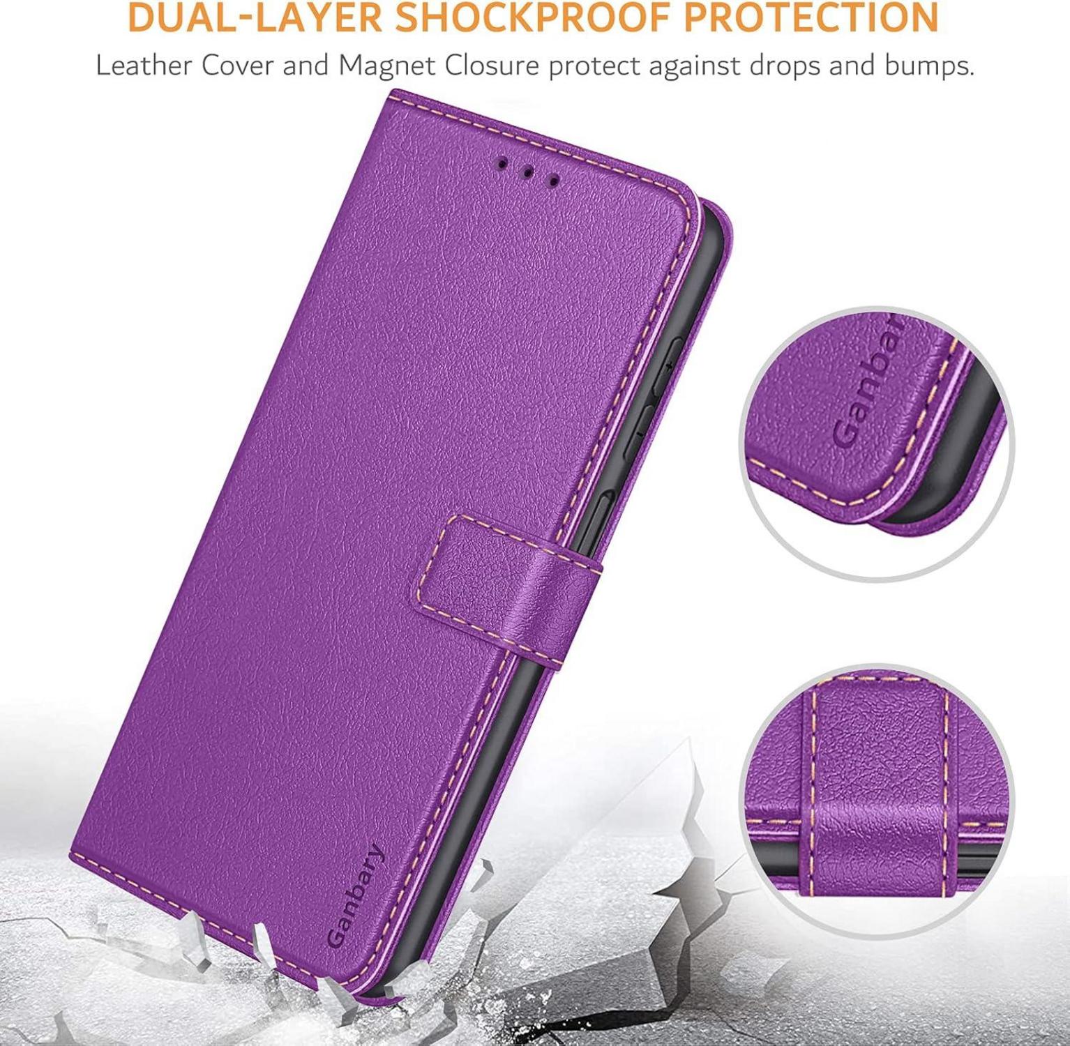Samsung Galaxy A12/M12 Handyhülle Leder Flipcase mit Kartenschlitzen