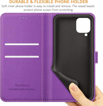 Handyhülle Samsung Galaxy A12/M12 Leder Tasche Flipcase