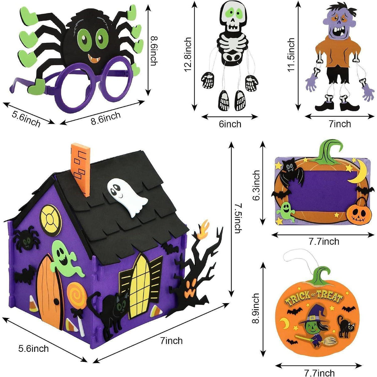 Halloween Bastelset für Kinder – 3D Spukhaus & mehr