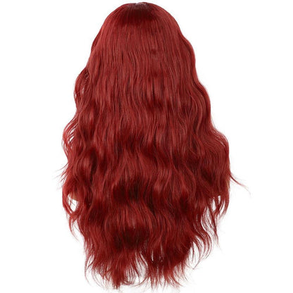 Rote Body Wave Stirnband Perücke – Lange Wellige Synthetik Perücke