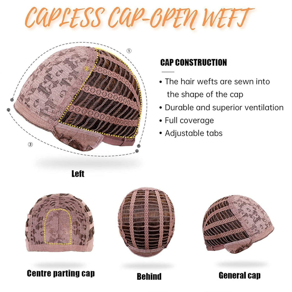 Rosa Ombre Perücke mit Pony – Lange, Wellige Damenperücke